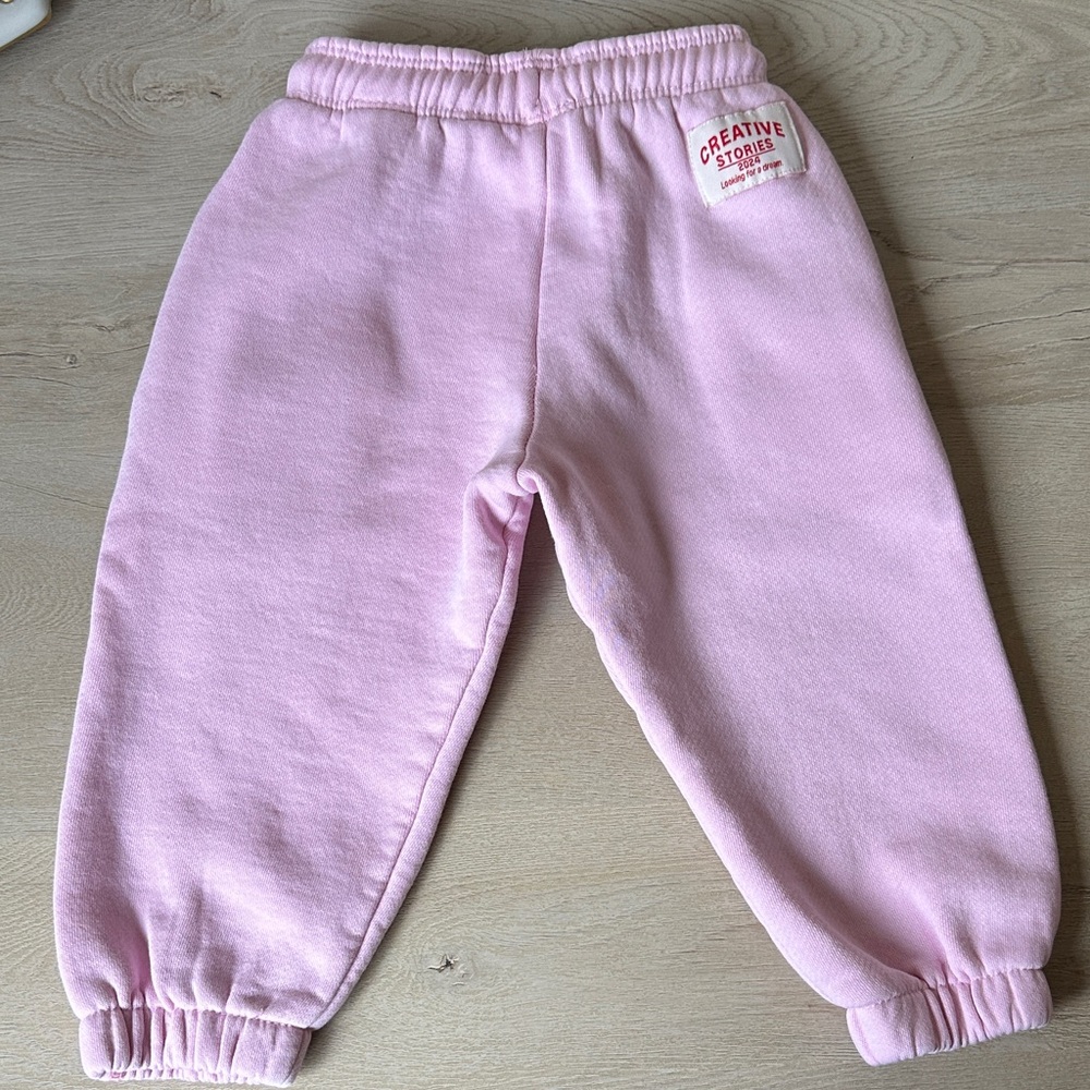Zara Light Pink Kids Sweatpants with Elastic Waist - Picture 3 of 3